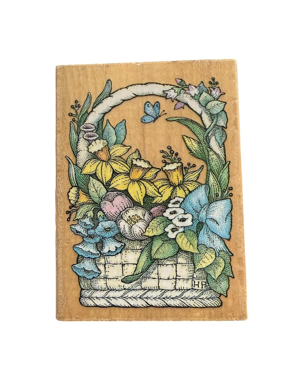 All Night Media Spring Bouquet 468H Large Vintage Rubber Stamp 1993